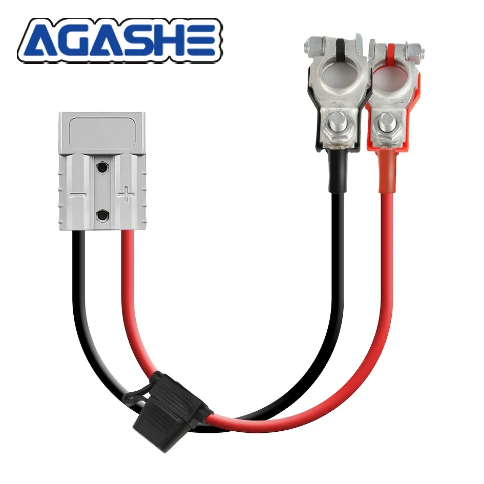 

Клеммные колодки аккумулятора 10AWG для разъемов Anderson, инверторы, кабели, автомобильные предохранители для мотоциклов и грузовиков в комплекте, без батареи