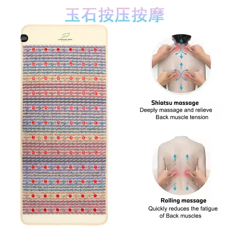 Crystal Photon Energy Mattress Far Infrared Heating Physiotherapy Mat Magnetic Therapy Belt Health Care Cushion