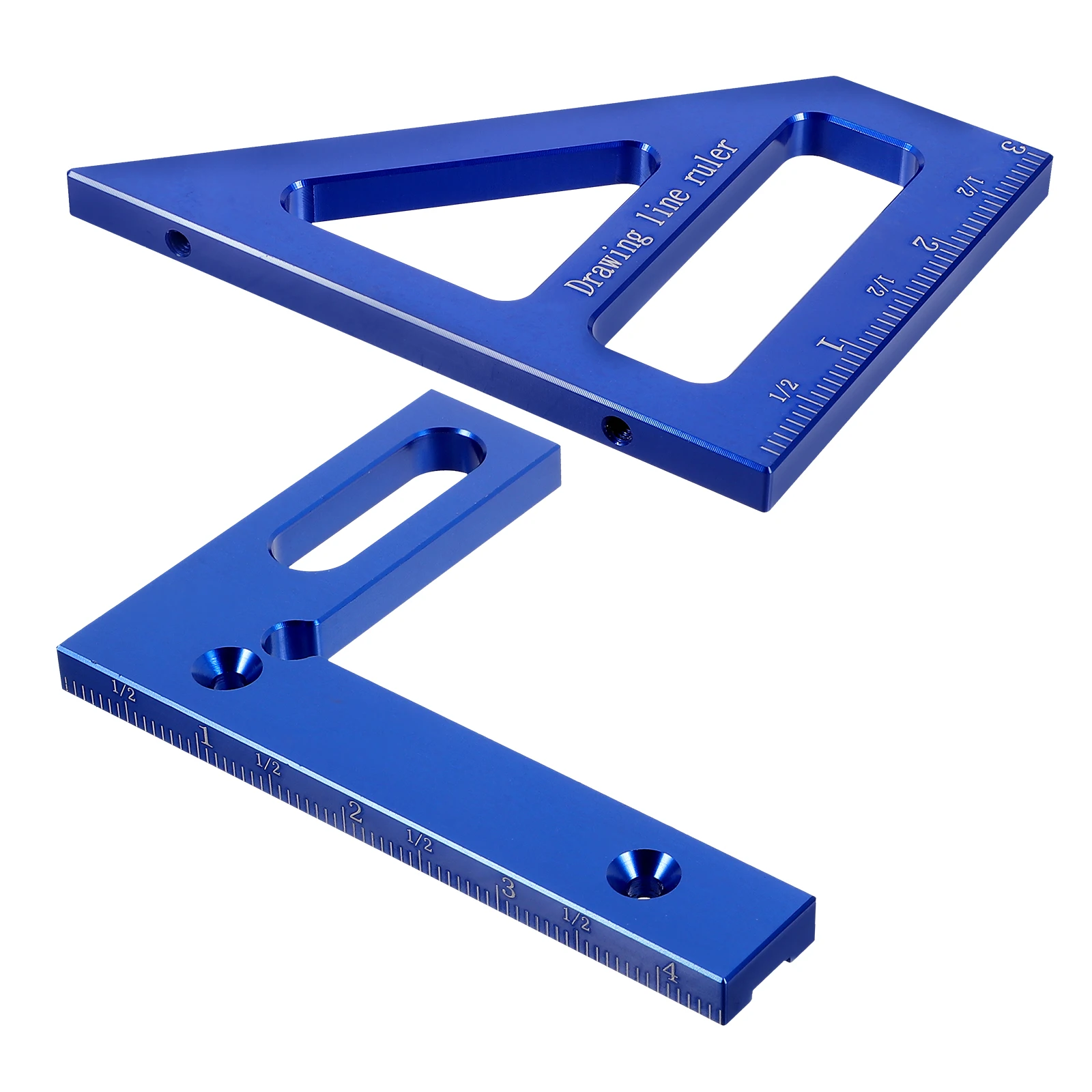 

Aluminum Alloy Multi-Function 45° 90° Square Ruler Woodworking Measuring Triangle Edge Square Tool For Construction Machinery