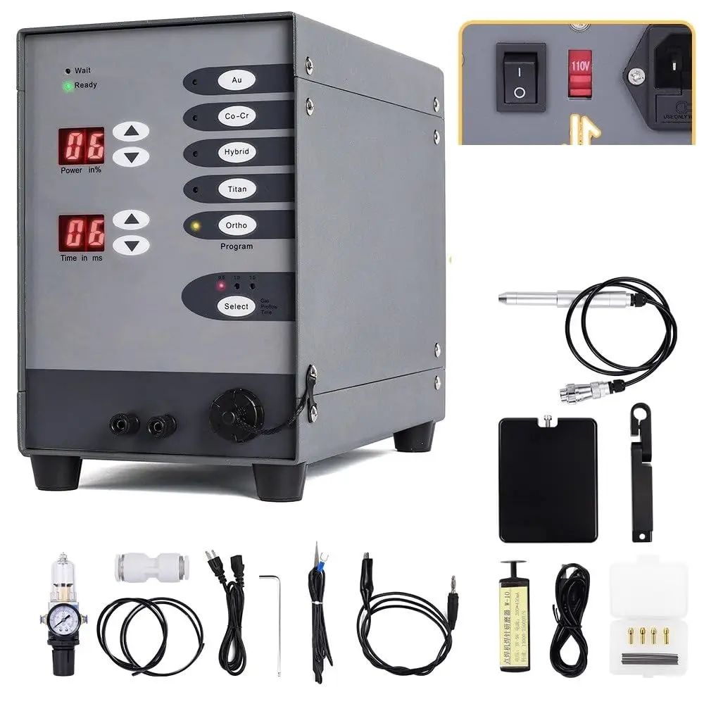 Jewelry Welder 110V 60HZ Automatic Numerical Control Touch Pulse Argon Arc Spot Welder CNC Spot Welding Machine for Gold Silver