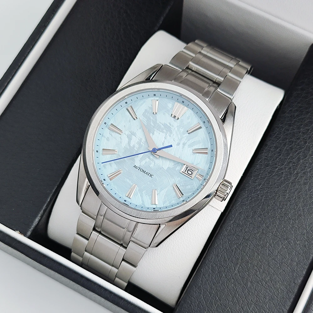 NH35 39.5mm mechanical watch for GS luxury classic business sapphire NH35 movement watch cherry blossom style dial without logo