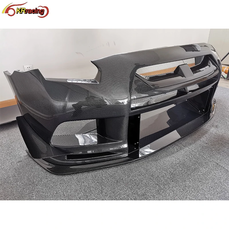 Top Racing Style Carbon Fiber Car Front Bumper For Nissan GTR R35 2008-2016