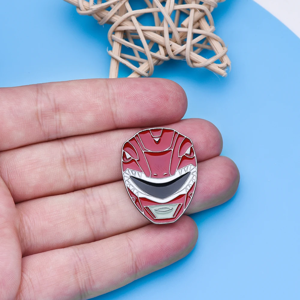 Battle Suit Avenger Helmet Enamel Badge Colorful Collar Brooch Set Cartoon Character Fun Pins Classic Anime Jewelry Collection