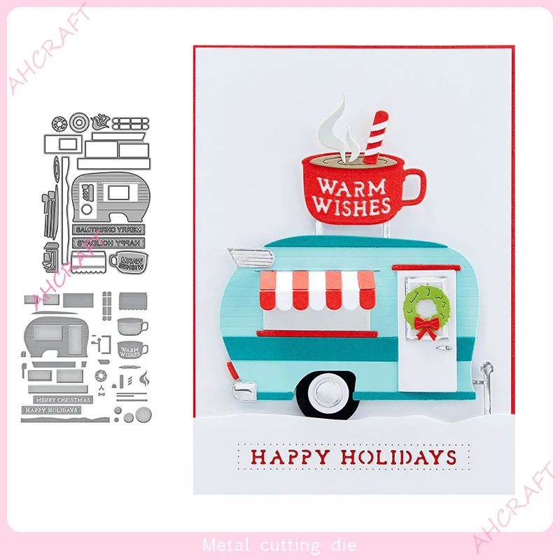 

Touring car combination Metal Cutting Dies DIY Scrapbooking photo album Decorative Embossing Paper Cards