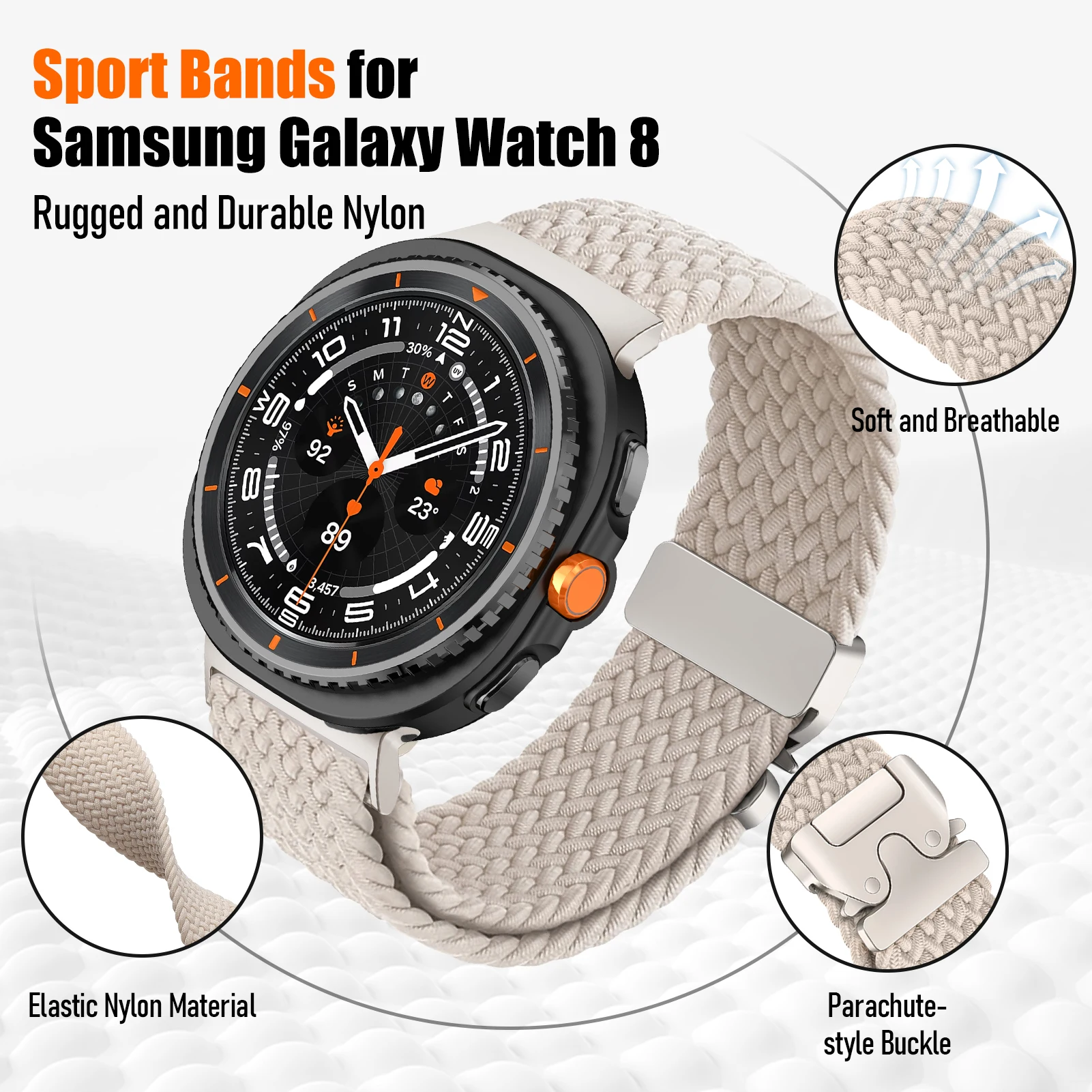 Geflochten für Galaxy Watch 8 – Men Accessories Website Bewertung und Preis