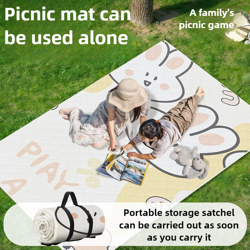 

Сверхпроницаемый для кемпинга, Plegable, Esterilla de Picnic Oxford con Dibujos Animados, Manta de Playa Lavable a Máquina Antihumedad