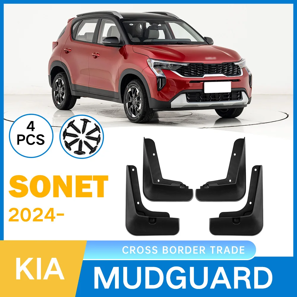 

Mudguard For Kia Sonet 2024 car tire mudguard soft rubber mudguard skin,Mudflaps Front Rear Flares Splash Guards Cover