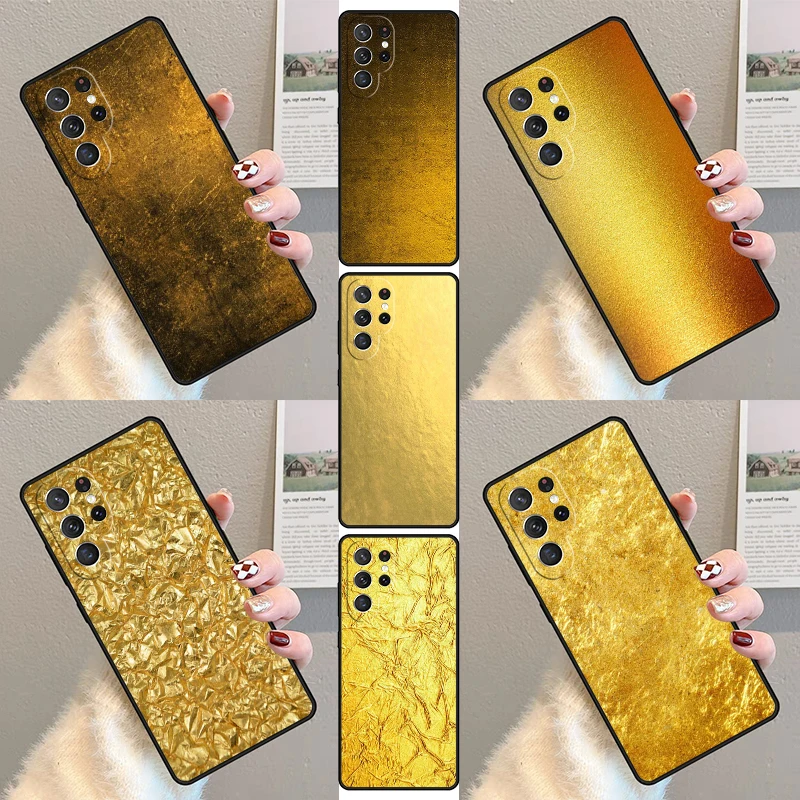 الفاخرة الذهب احباط الفن قضية الهاتف لسامسونج غالاكسي S25 S23 S30 S21 S20 FE S24 S22 الترا نوت 10 20 زائد غطاء سيليكون لايت