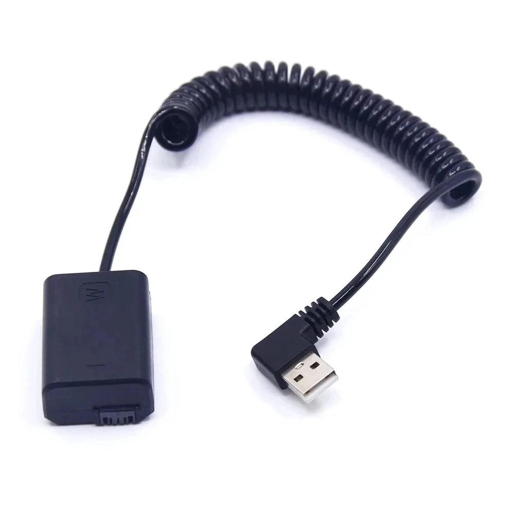 NP-FW50 Fake Battery AC-PW20 DC Coupler 5V USB Spring Cable For Sony ZV-E10 A7000 A6000 A6300 A6500 A7 A77 A7II A7R A7S Camera