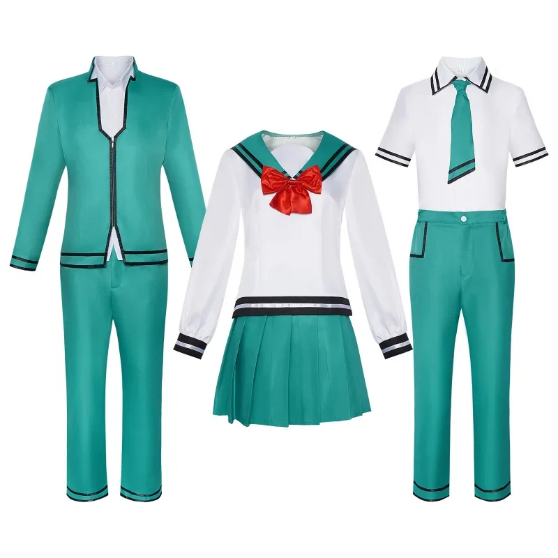 

Костюм для косплея в стиле аниме: униформа, юбка, галстук-бабочка, парик, наряд на Хэллоуин, женская одежда для взрослых