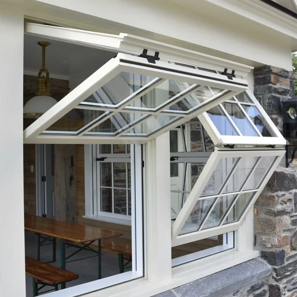 Sliding Folding Windows New Grill Thermal Break Aluminium Frame Bi-Fold Window For Coffee Shop Home Decor Customize