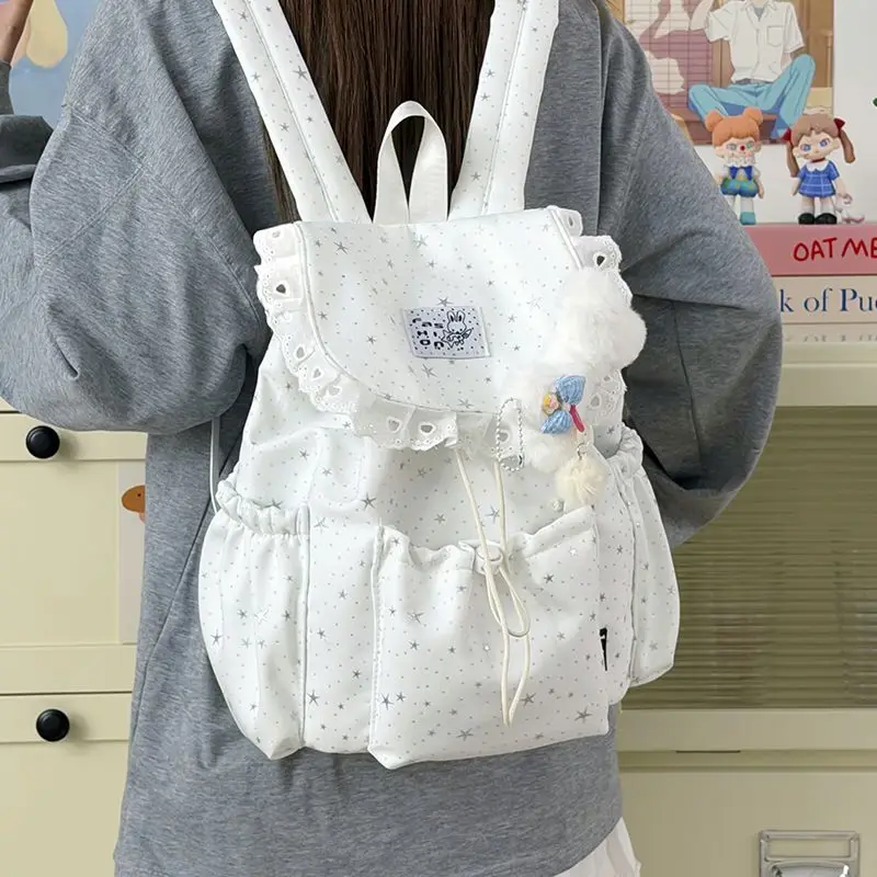 School Bag Primary School Student Lace Clamshell Backpack Versatile Going Out To Reduce The Burden Exquisite Shoulders Simple