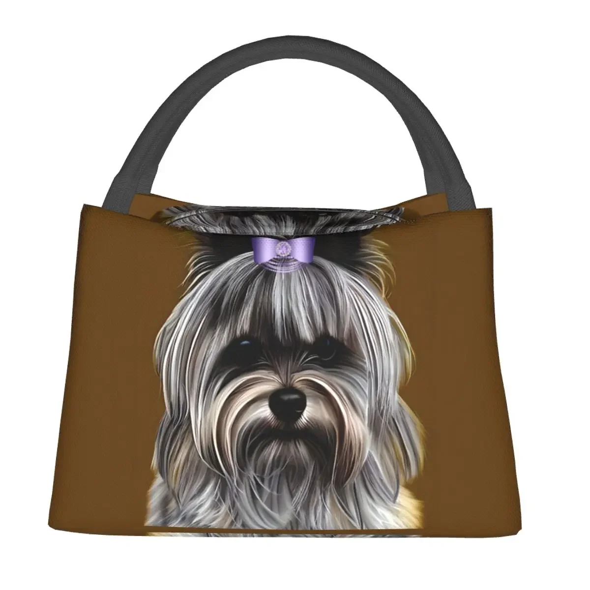 

Yorkshire Terrier Lunch Bag For Unisex Dog 3D Printed Lunch Box Casual Travel Cooler Bag Portable Thermal Tote Handbags