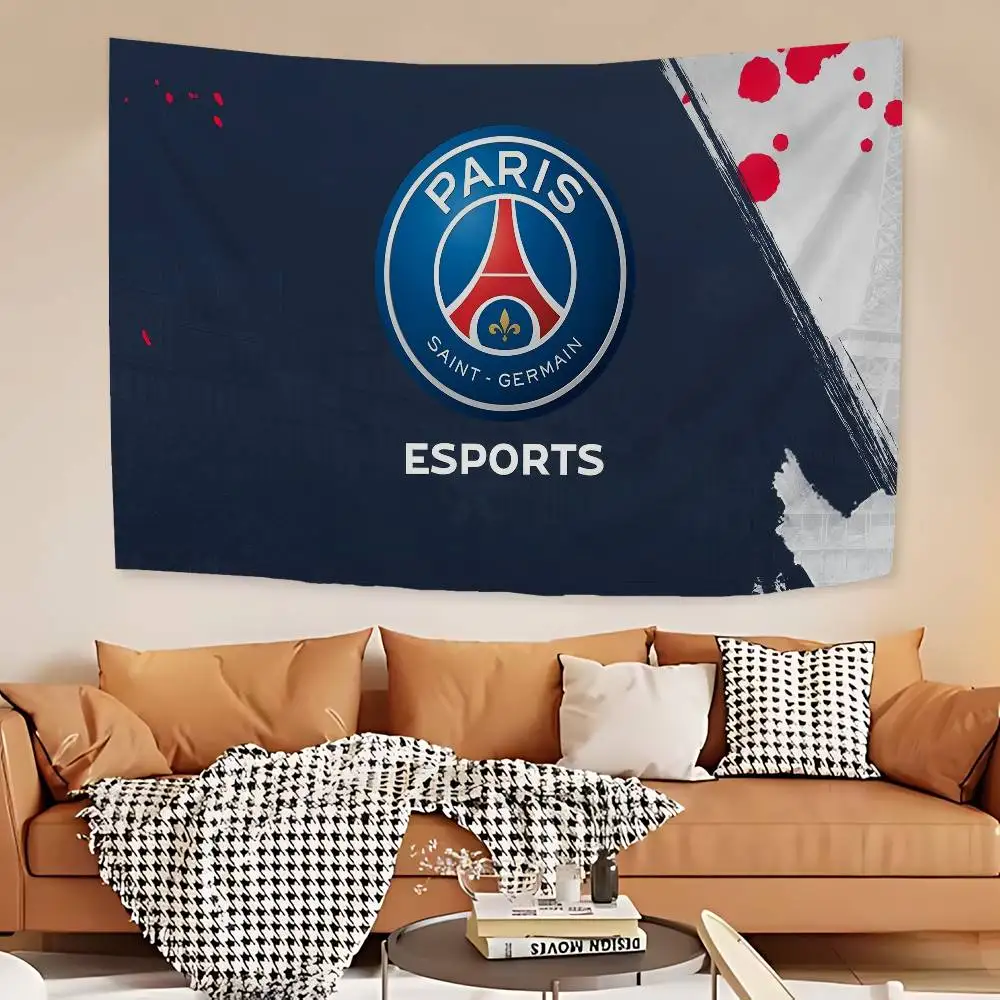 P-Paris S-Saint-G-Germain Anime Anime Tapestry Hippie Flower Wall Carpets Dorm Decor Wall Hanging Home Decor