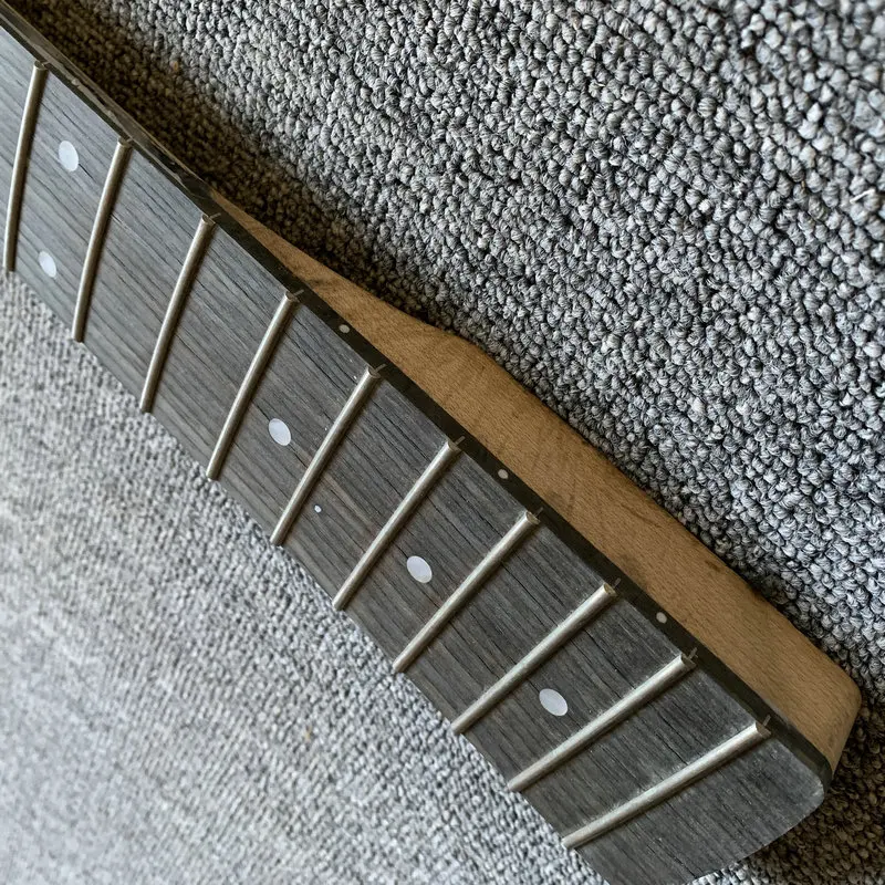 SN670 Semi Finished 4 String Electric Bass Neck Left Hand Version Maple+Rosewood 20Frets DIY Replace view 4