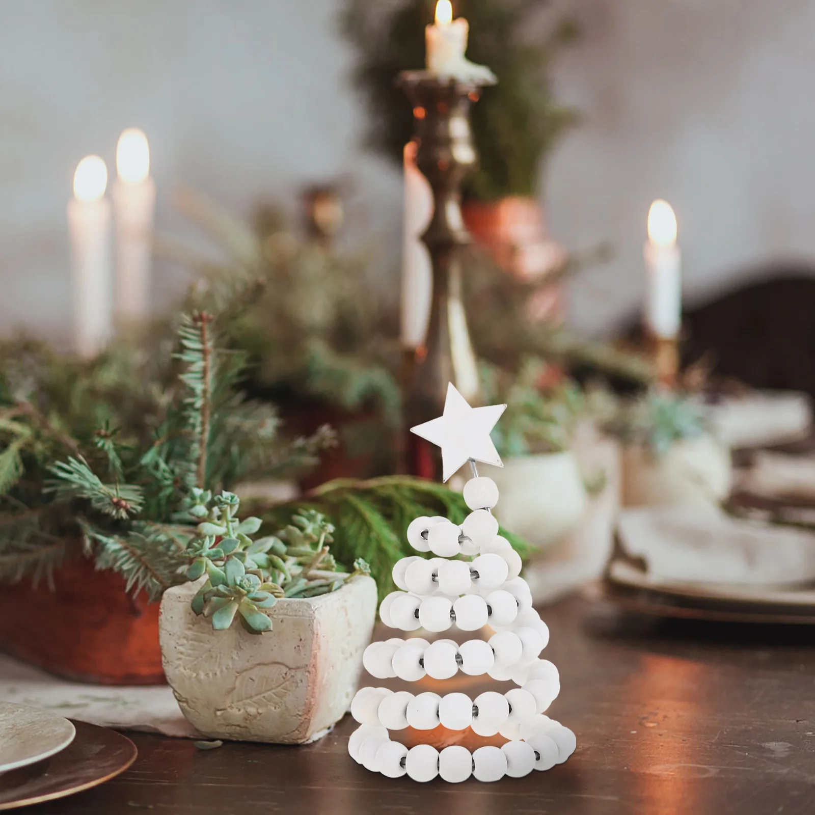 

1Pcs Chic Xmas Tree Decorative Adornment Perfect Holiday Decoration for Desktop Dining Table Xmas Tree Decor Desktop Adornment