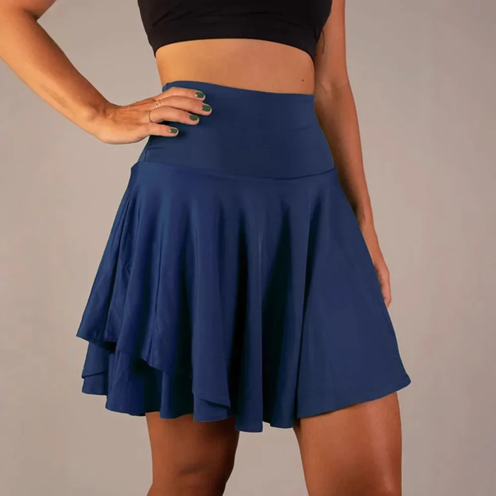 

Spring And Summer New Fashionable Versatile Skirt High Waist Belly Running Short Skirt Anti-light Yoga Skirt