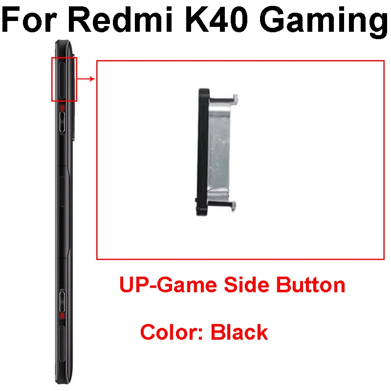 For Xiaomi Redmi K40 Gaming K40game Volume Button Side Game Toggle Triggers Key Small Volume Button UP Down Slip Game Parts