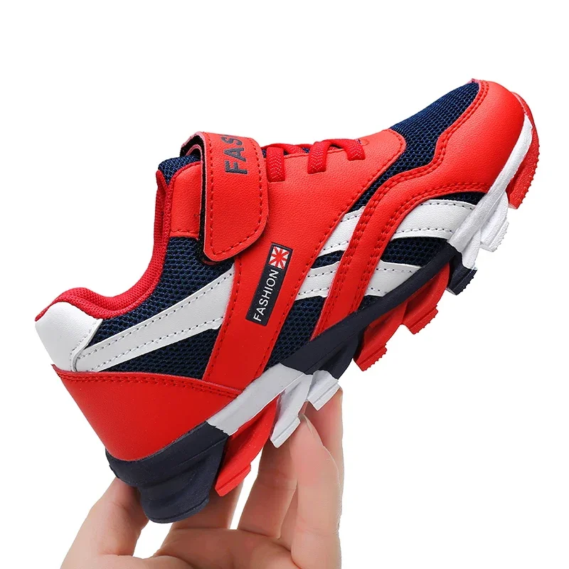 Kids Boys Girls Fashion Sports Running Shoes 689 Kids Sneakers Four Seasons Leather Non Slip Children\'s Casual Chunky Board Shoe