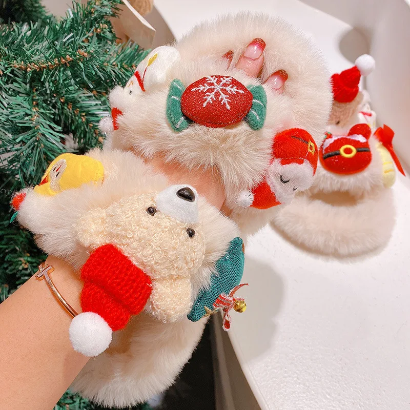 Winter New Christmas Slippers Women Indoor Cute Warm Slippers Soft Plush Famale Shoes Comfortable Home Casual Fluffy Slippers