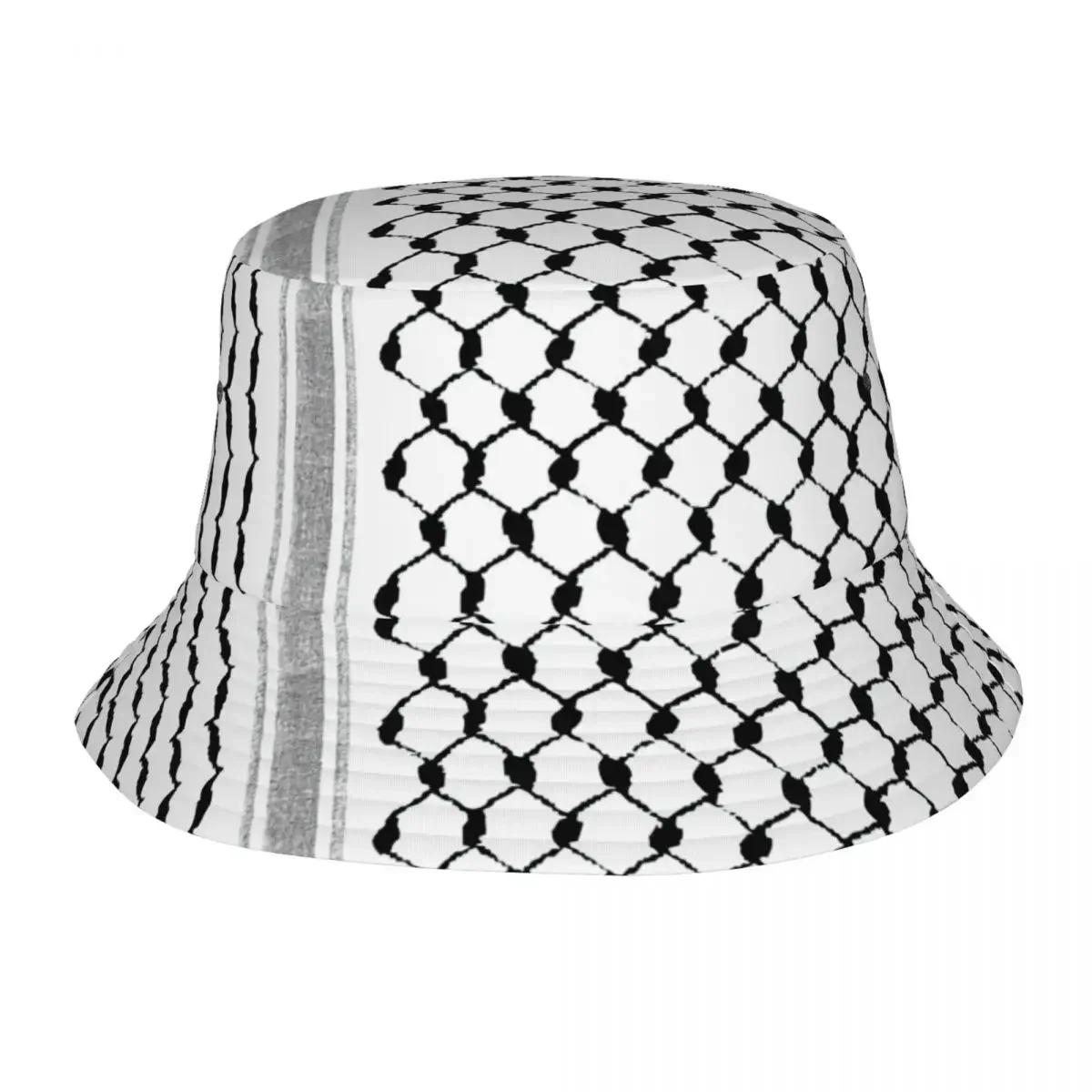 Hatta Kufiya Folk Bucket Hats for Unisex Summer Sun Hat Unique Design Foldable for Outdoor Sport Fishing Hats Boonie Hat