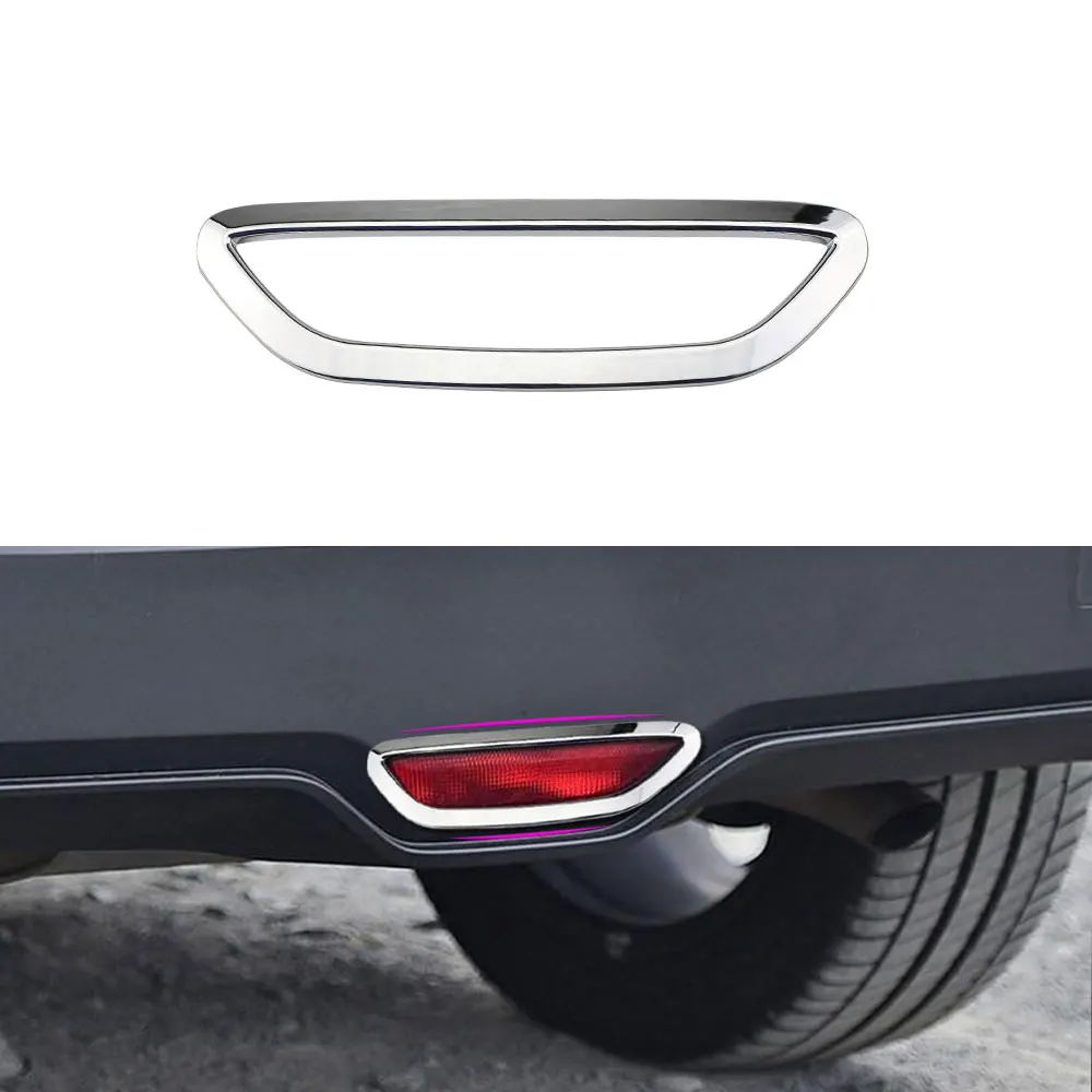 Car Rear Trunk Bumper Tail Stop Brake Light Lamp Frame Cover for Toyota C-HR CHR 2016-2021 ABS Chrome Sticker Accessories