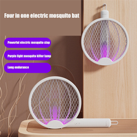 2525+ Mosquito Swatter Lamp USB Rechargeable Electric Foldable Mosquito Racket Swatter DC3000V Repellent for Outdoor