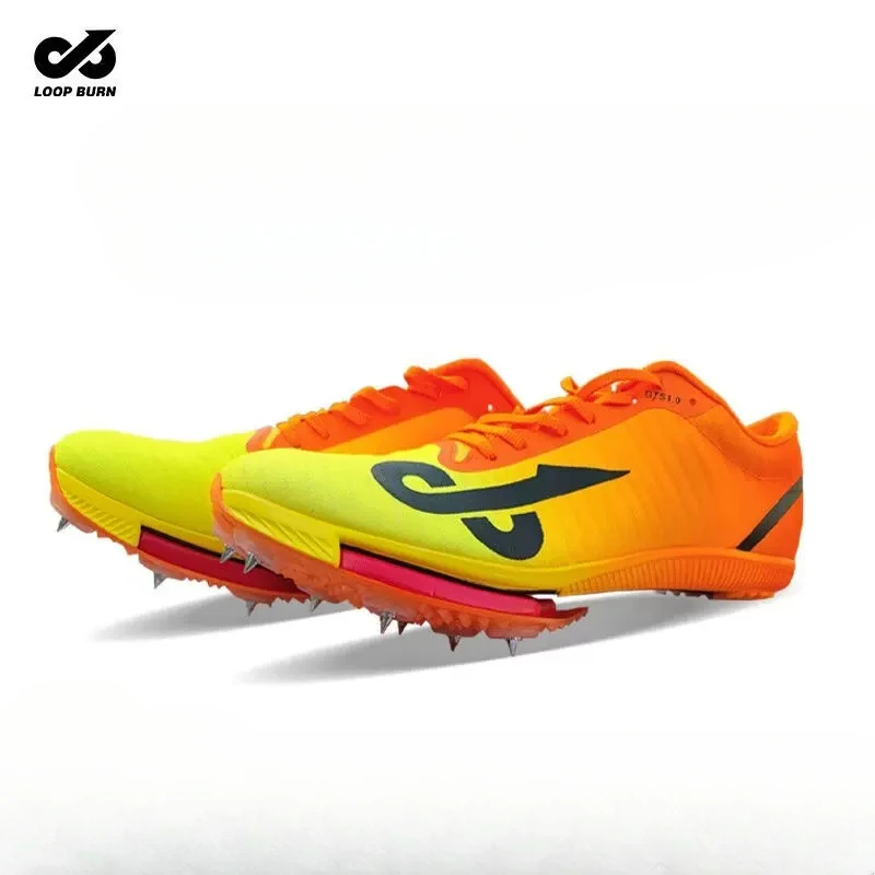 Loop Burn Track Field Thick Soled Spikes Sprint Shoes Athletics Sprint Men\'s Carbon Plate Long Jump Short Running Sneakers
