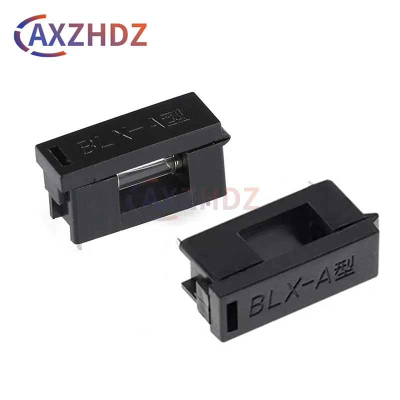 20PCS 5*20mm BLX-A Type Black Insurance Tube Socket Fuse Holder Fuse Clamp Box 5×20mm 6A 250V AC Glass Tube Fuse Holder