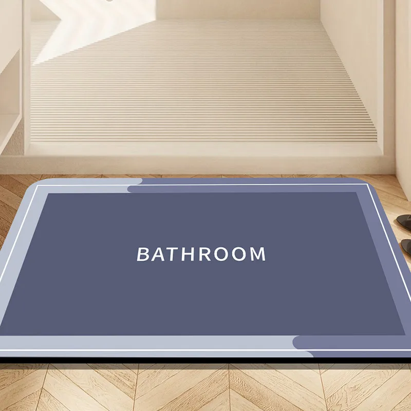 Minimalist Style Bathroom Absorbent Pad, Machine Washable Kitchen Floor Mat, Indoor and Outdoor Door Mat, Bedroom Small Carpet