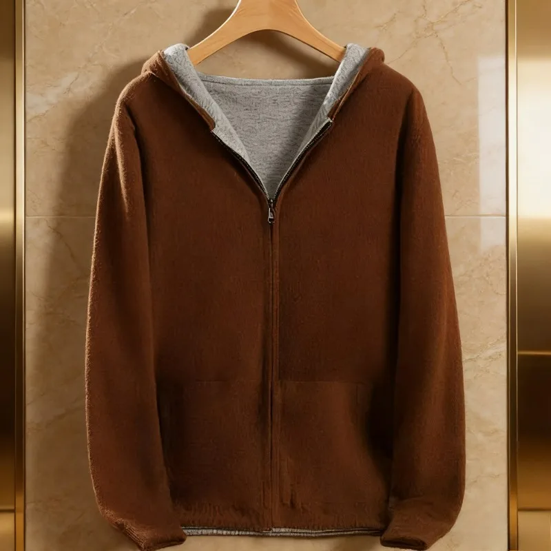 

Men's Warm Woolen Sweater Casual Fashionable Loose Outdoor Hiking Cycling Hiking Camping Home Work Daily Men's Cardigan Jacket