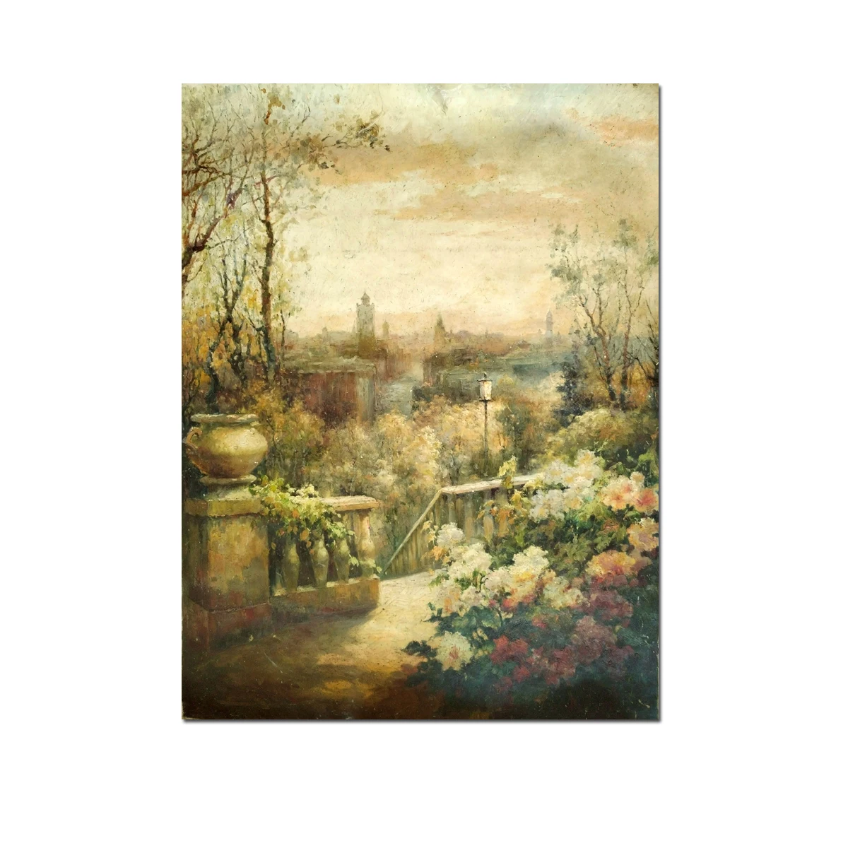 

Hand Painted Oil Painting IMPRESSIONISM Classical Vintage Flowers Landscape Reproduction on Canvas Wall Art Home Decor