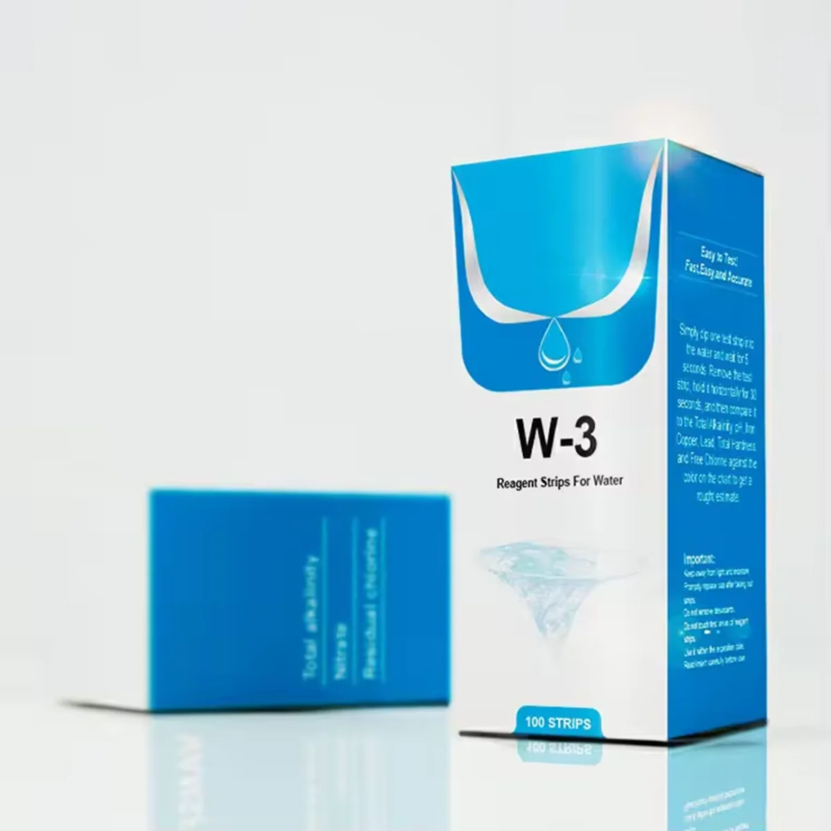 

Easy to use Water test strips W-3 Semi-quantitative Hospital Used Test Kit, water chemistry testing strips