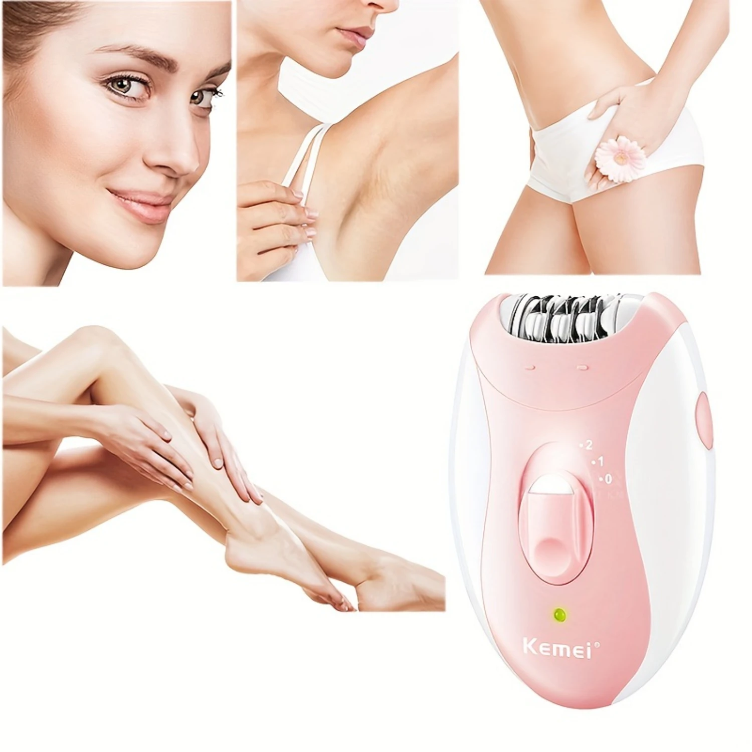 Cordless USB Rechargeable Hair Epilator for Women - Leg & Underarm Hair Remover