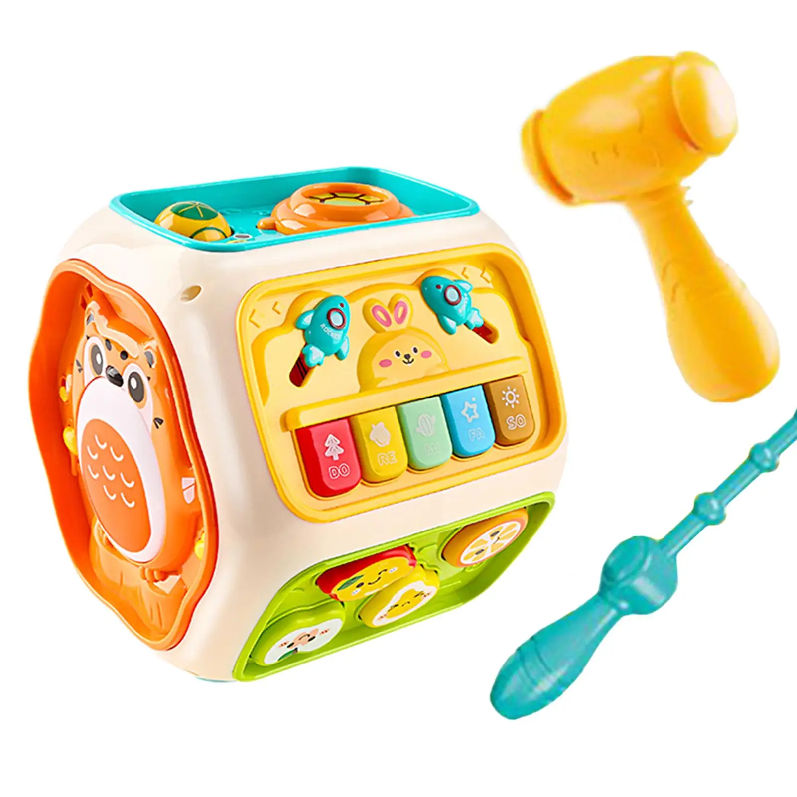 Infants Hand Drum Instruments Set Early Development Musical Multifunction Cube for Toddlers Kids 1 2 3 4 Year Old Holiday Gifts