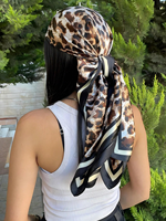 60Colors Luxury Scarf Women 70*70Cm Silk Feel Square Hair Wrapping Foulard Satin Shawl Big Size Head Bandana Hijab Handkerchief