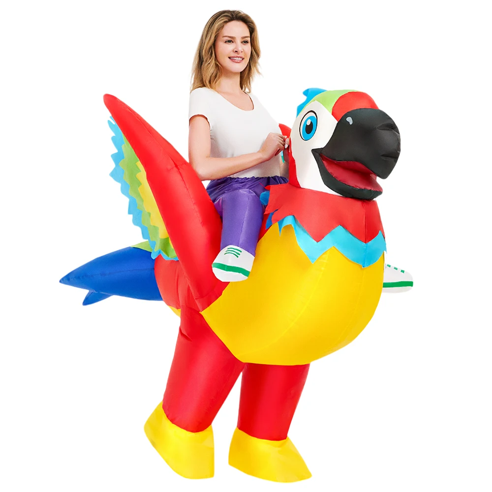 New Adult Animal Parrot Rooster Flamingo Inflatable Costume Dress Suits Purim Halloween Christmas Anime Party Cosplay Costumes