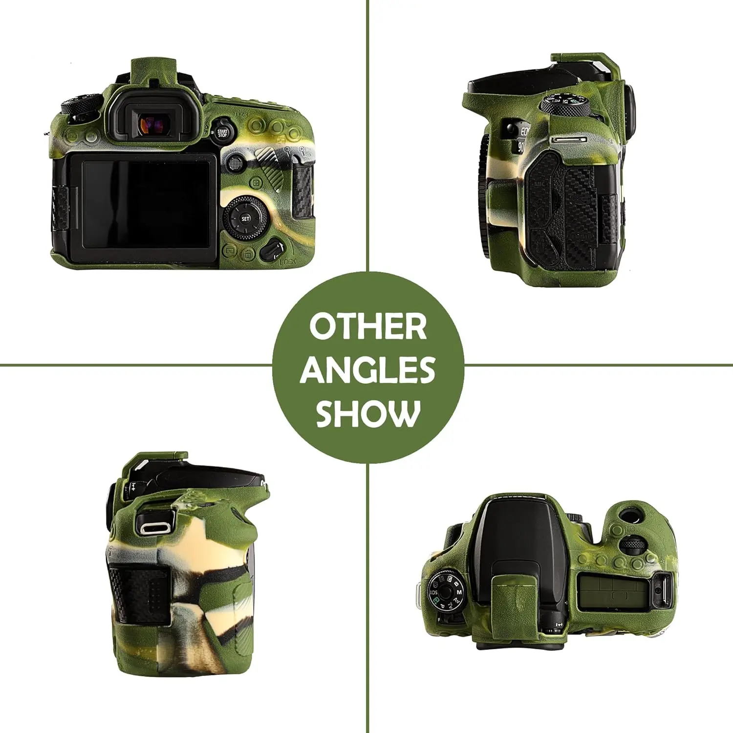 

DSLR Camera Bag Protective Case Dustproof ，For Canon 90D Protector Cover ，Soft Silicone Rubber Body Skin + free tempered film