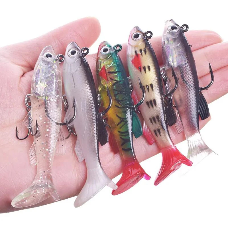 Soft Lures 8.5cm 13g Fishing Artificial Lures Silicone Bass Pike Minnow Swimbait Jigging  Baits