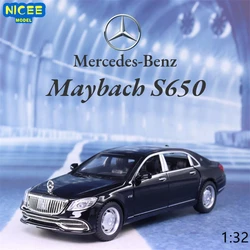 1:32 Mercedes Benz Maybach S650 Luxury Car Alloy Car Die Cast Toy Car Model Sound And Light Toys For Children E193