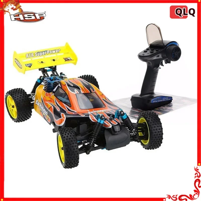 Hsp Baja 1/10th Scale Nitro Power Off Road Buggy 4wd Rc Hobby Cars 94166 z silnikiem 18cxp 2.4g Sterowanie radiowe