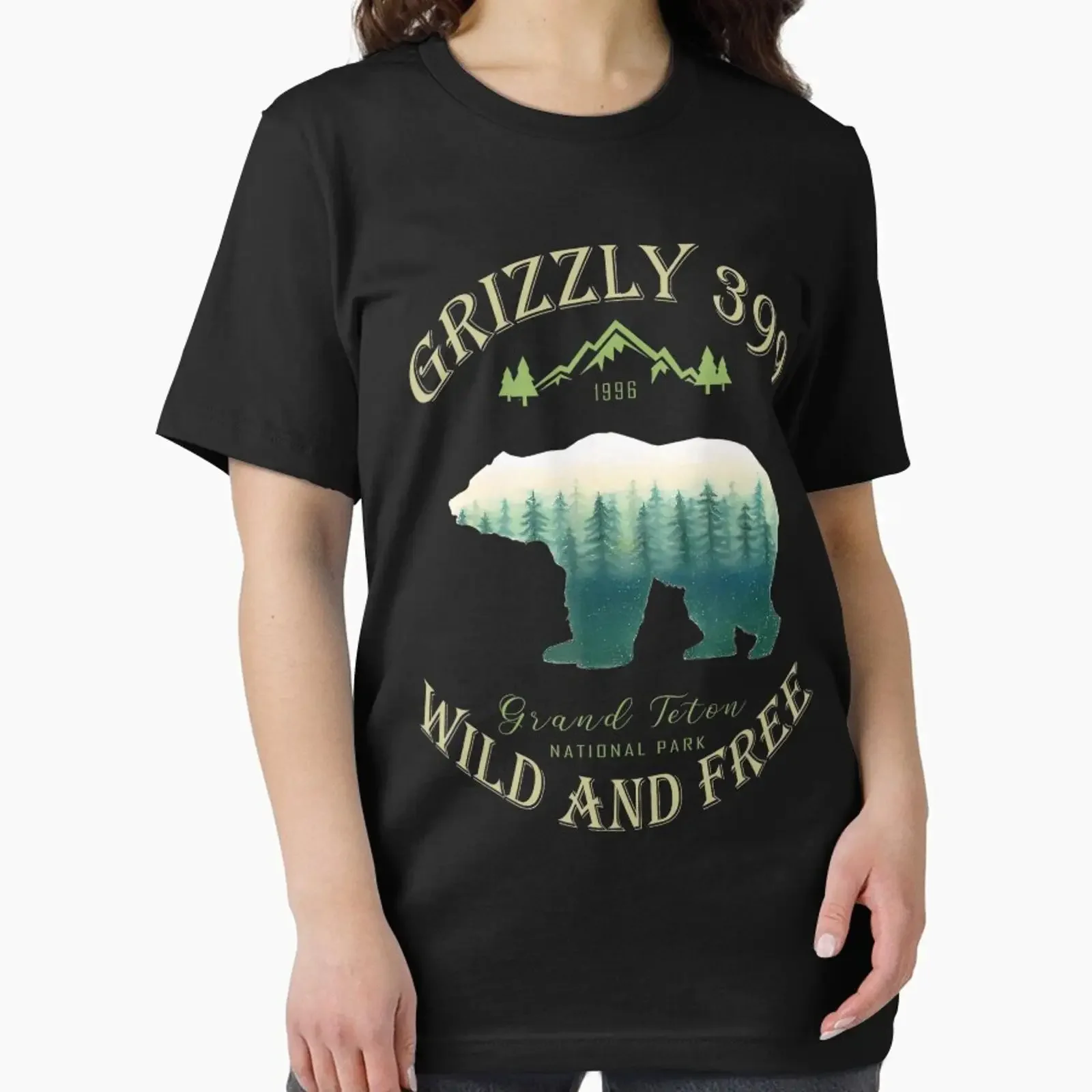 Bear Mom Wildlife Forest Preserve designed and sold by GiggleStudio vintage Washed designer clothes Comfortable homme graphic