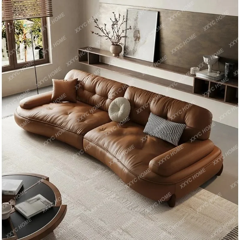 XX Brown  Living Room Sofa High Back Design Modern  Living Room Sofas Lounges Luxury Salas Comprimidas Home Furn