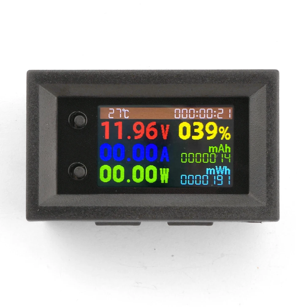 DC4-30V 10A 50A 100A Digital Power Energy Voltmeter Ammeter Voltage Kwh Temperature Meter Electric Energy Frequency Meter 8 in 1