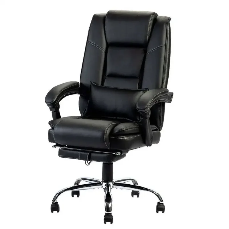 Furniture Computer Chair Household Office Reclining Lift Chair Rotating Massage Footrest Lunch Break Leather Chair