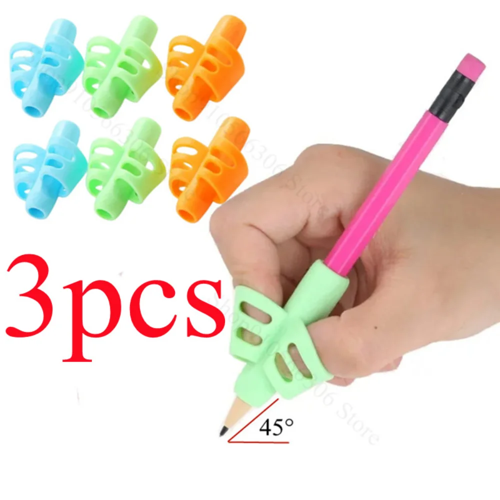 

Two-Finger Soft Silica Pencil Grasp Pen Grip Holder for Children Writing Training Correction Tool Learning Aid Grip Stationery