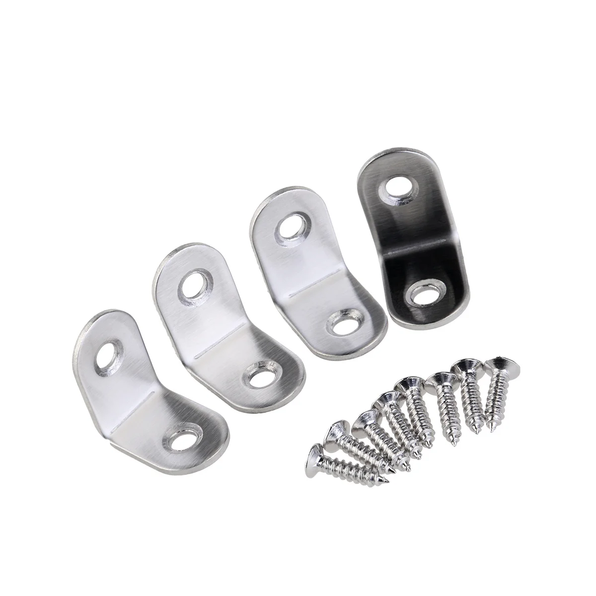 

4pcs 25Mm 2Mm Thick Stainless Steel L Shape Angle Bracket 90 Degree Right Angle Connector For Furniture Fixing Heavy Duty Metal