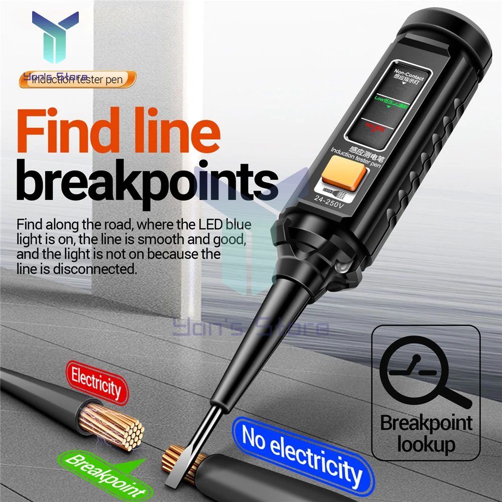 AC25-250V Non-contact Voltage Tester Pen Induction Digital Power Detector Pencil Intelligent Electric Screwdriver Probe Circuit