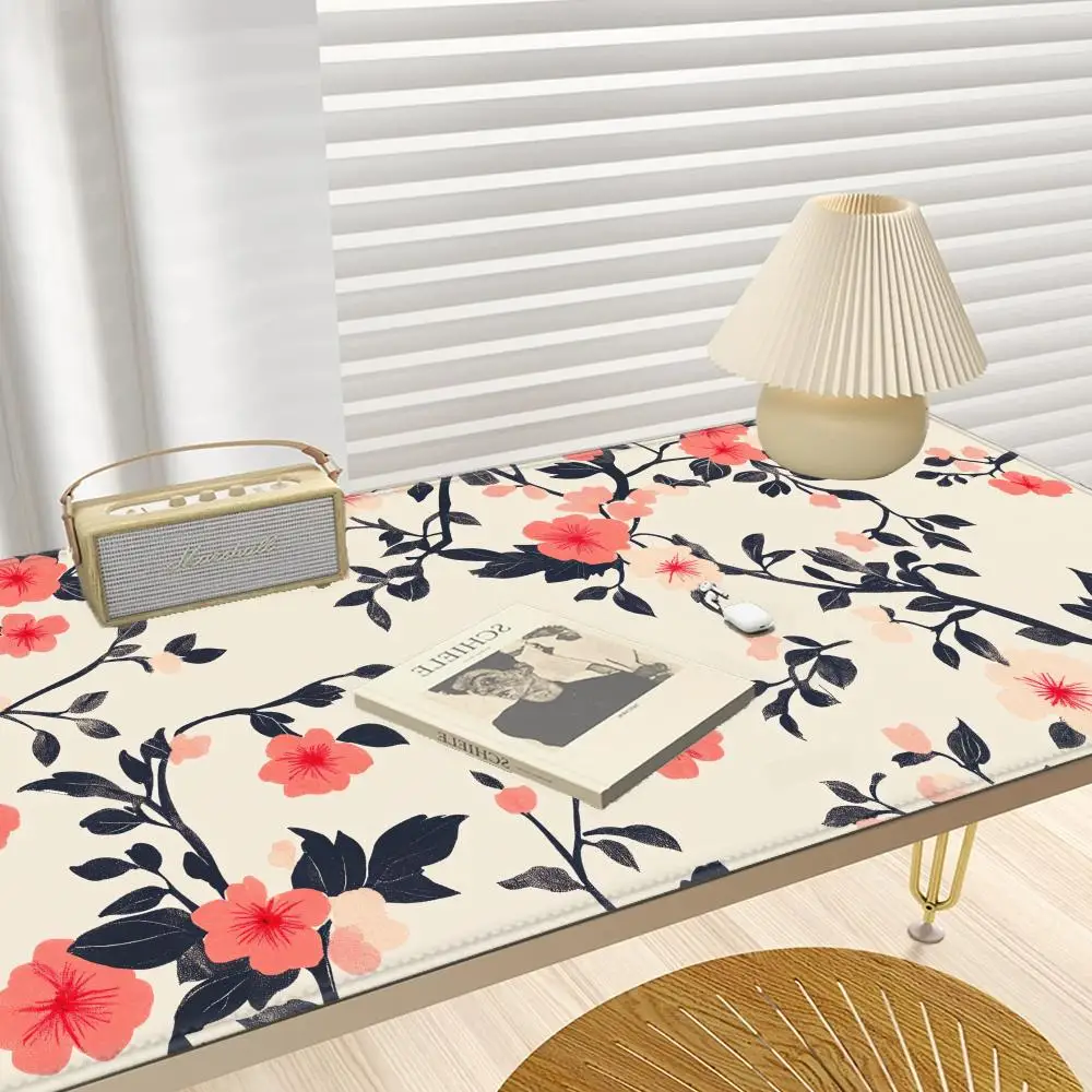 HYBXAXC Vintage Floral Seamless Pattern Mouse Pad Durable Rubber Pad with Anti-Slip Base