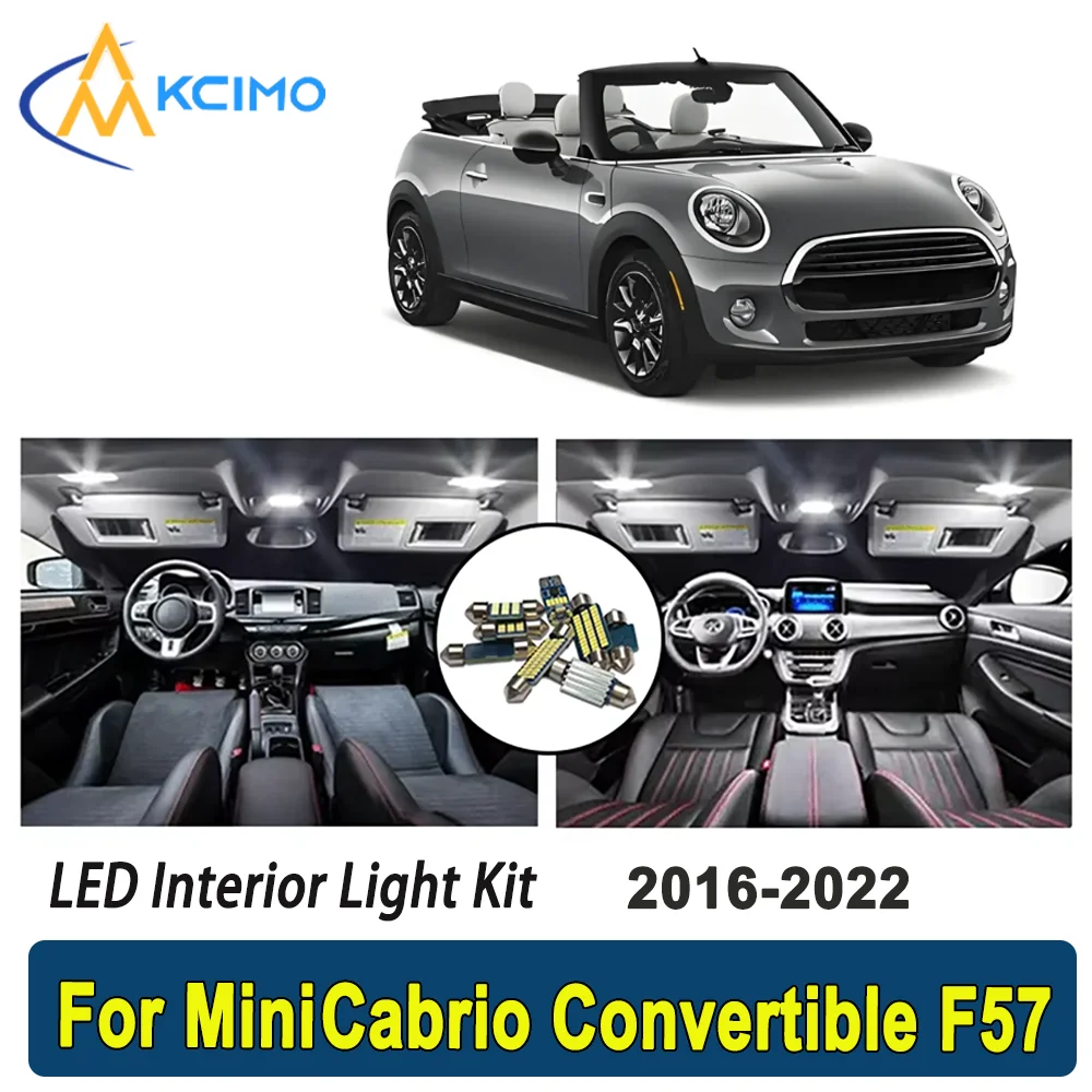 

New Light Bulb For Mini Cabrio Convertible F57 (2016-2022) Premium Bright LED Interior Dome Map Trunk Light Kit Car Led Lamps